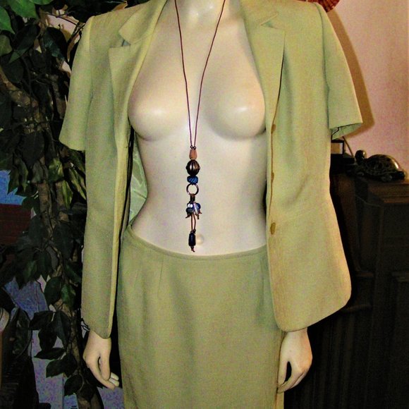CELERY GREEN  SUIT 6 - Picture 1 of 3